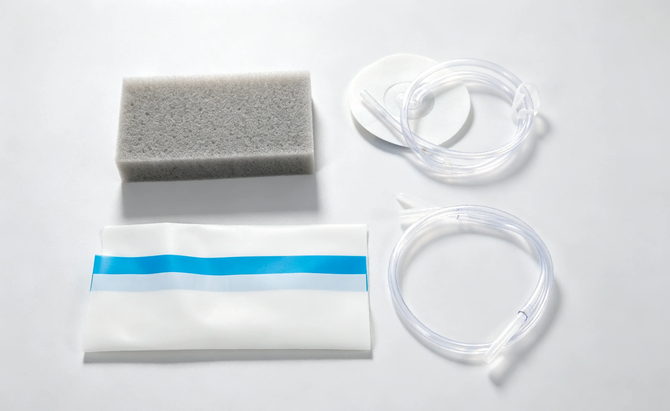Negative pressure wound therapy dressing kit 10*7cm 10pcs including Silver ion tubes with the pad transparent film I/Y connector