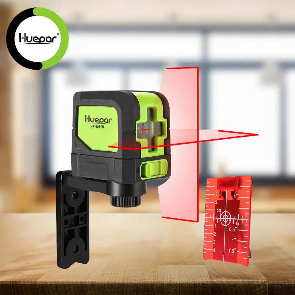 

HUEPAR Auto Self-leveling Red Light Beam Laser Level 9011R OEM 2 Line Cross Lines