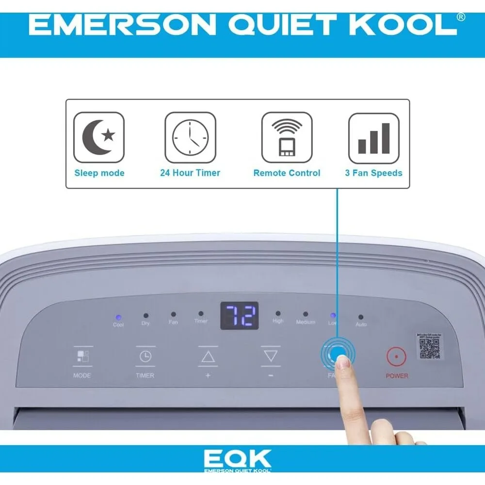 EAPC5RC1 8000 Dehumidifier for Apartment or Bedroom, 115V, Air Conditioner Portable for Rooms up to 300 Sq.