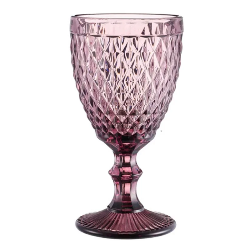 200-300ml European Court Goblet Embossed Red Wine Whiskey Brandy Cup Festival Banquet Wedding Drinkware