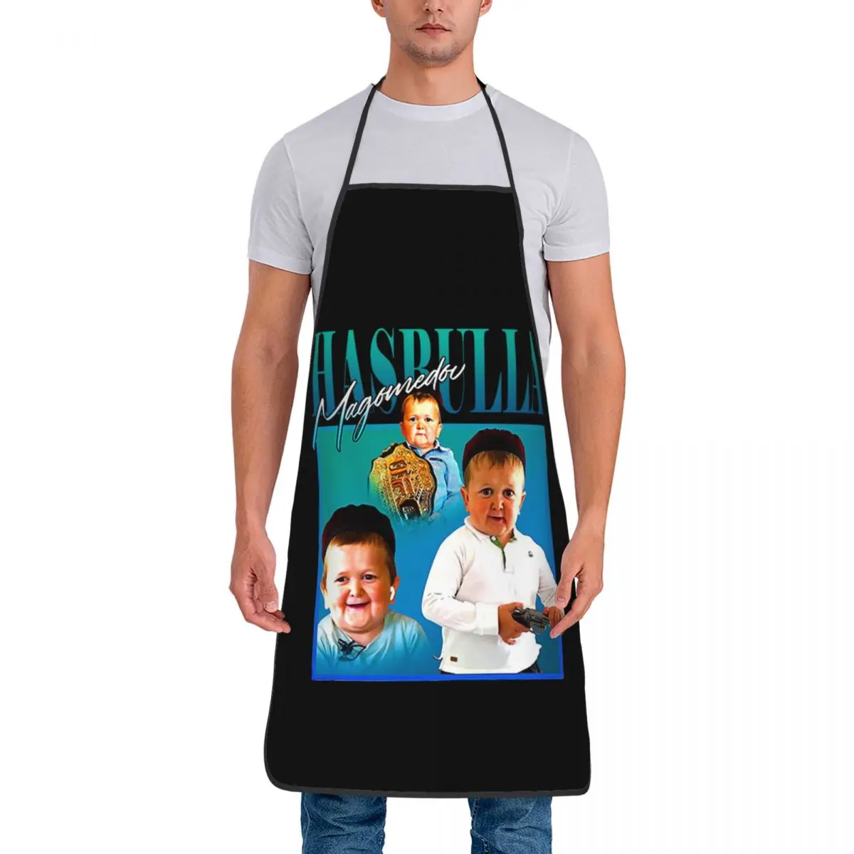 Unisex Fashion Cute Boys Bib Apron Women Men Chef Tablier Cuisine for Cooking Kitchen Hasbulla Kitchen Baking