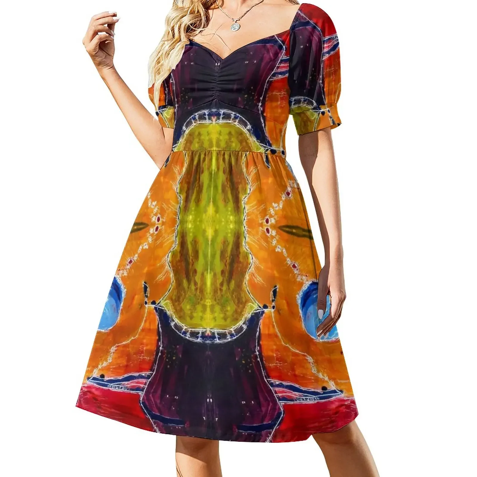 

Happier Worlds Short-Sleeved Dress Evening dresses clothes for woman