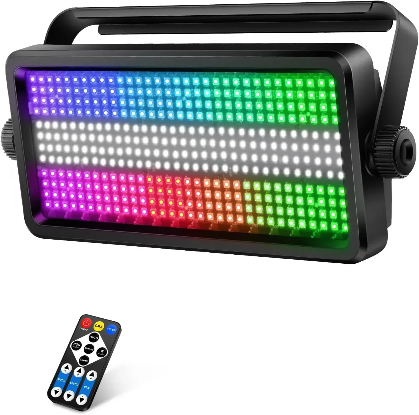 

LED Stage Strobe Effect Light - OPPSK 150W RGBW DJ Light with 48 Zones Chasing by Remote & DMX Control Sound Activated Auto Play