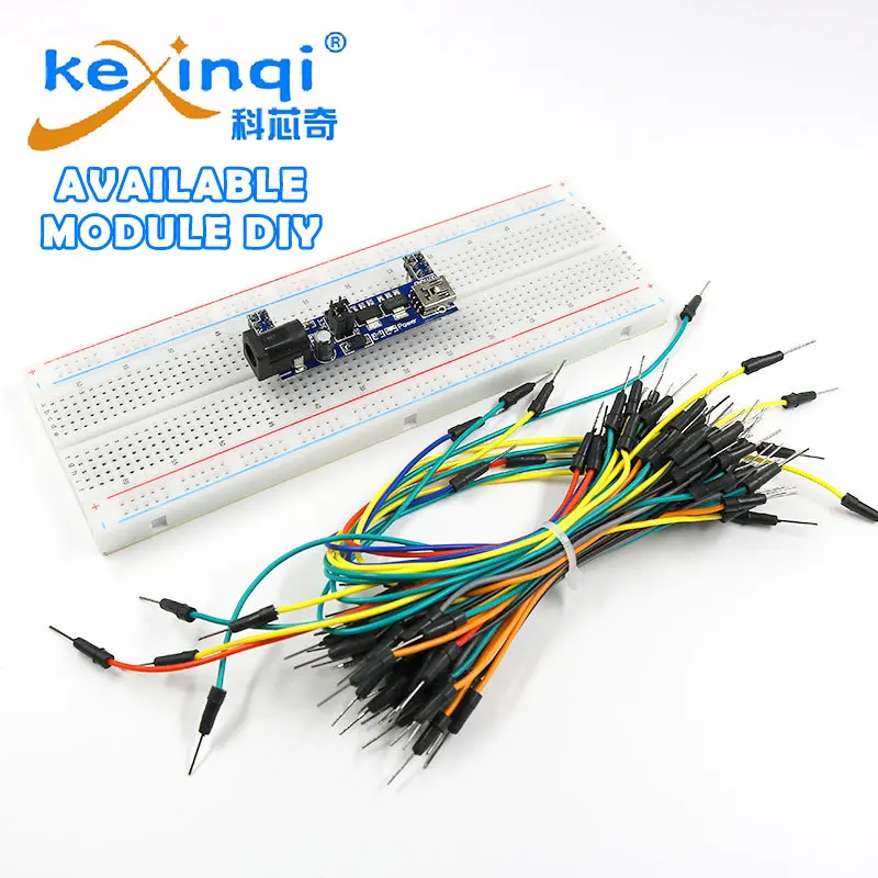 3.3V/5V Mb102 Breadboard Power Module MB-102 830 Punten Prototype Broodboard Voor Arduino Kit 65 Jumper Wire Groothandel