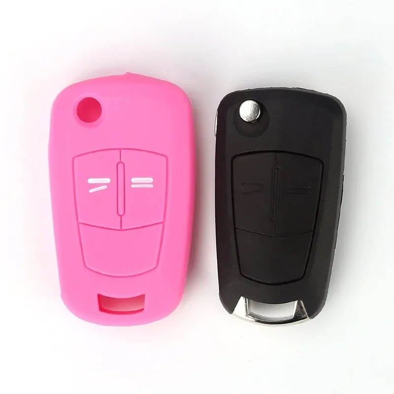 Hot Silicone Car Key Cover Case Shell Fob for Vauxhall Opel Corsa Astra Vectra Signum 2 Buttons Remote Key Shell