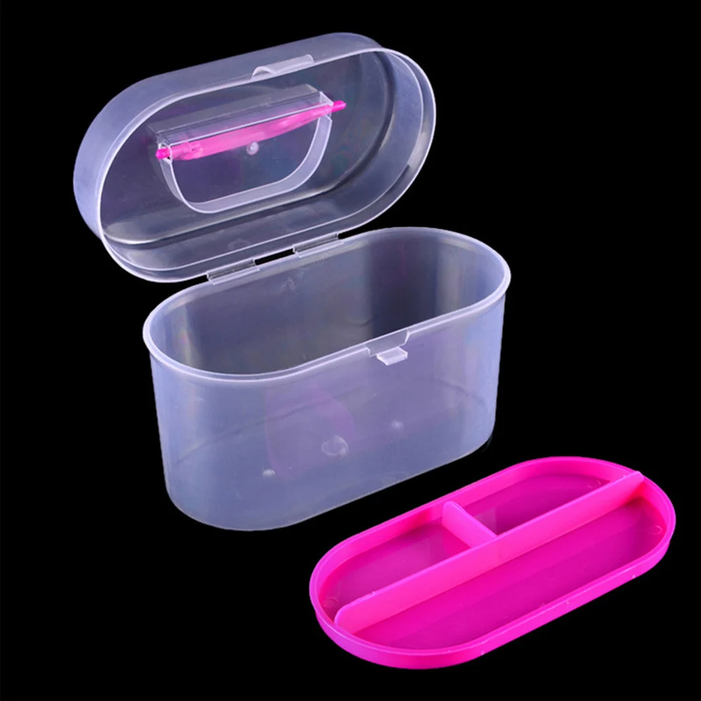 

Plastic Supplies .5Cm Lightweight Sturdy Storage Box Snap Buckle Rotatable Handle Needle Thread Organizer Case For