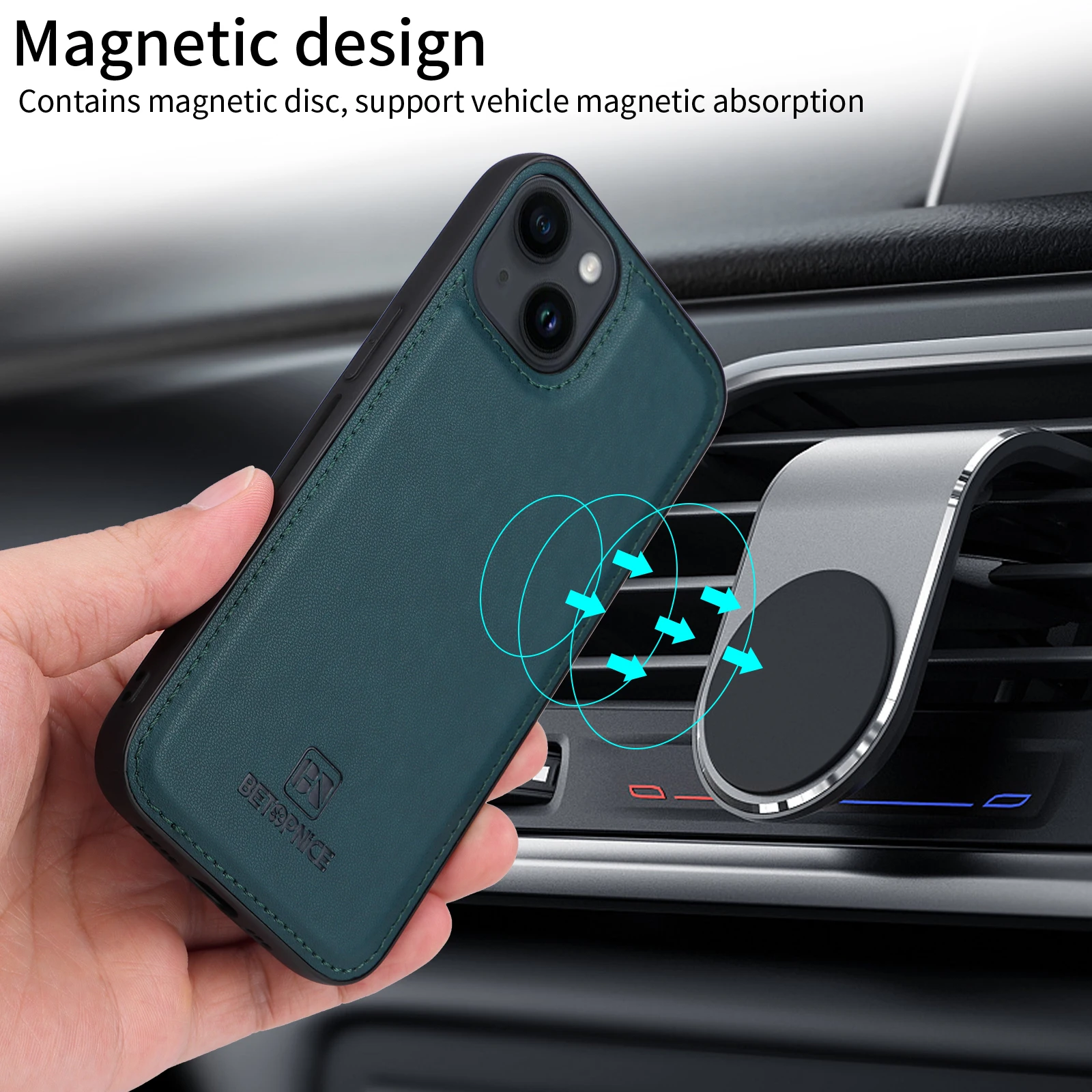 2 في 1 محفظة جلدية مغناطيسية قابلة للفصل لهاتف آيفون 17 16 15 14 13 12 11 Mini Pro XR XS Max Air 8 7 6 Plus غلاف الكتاب