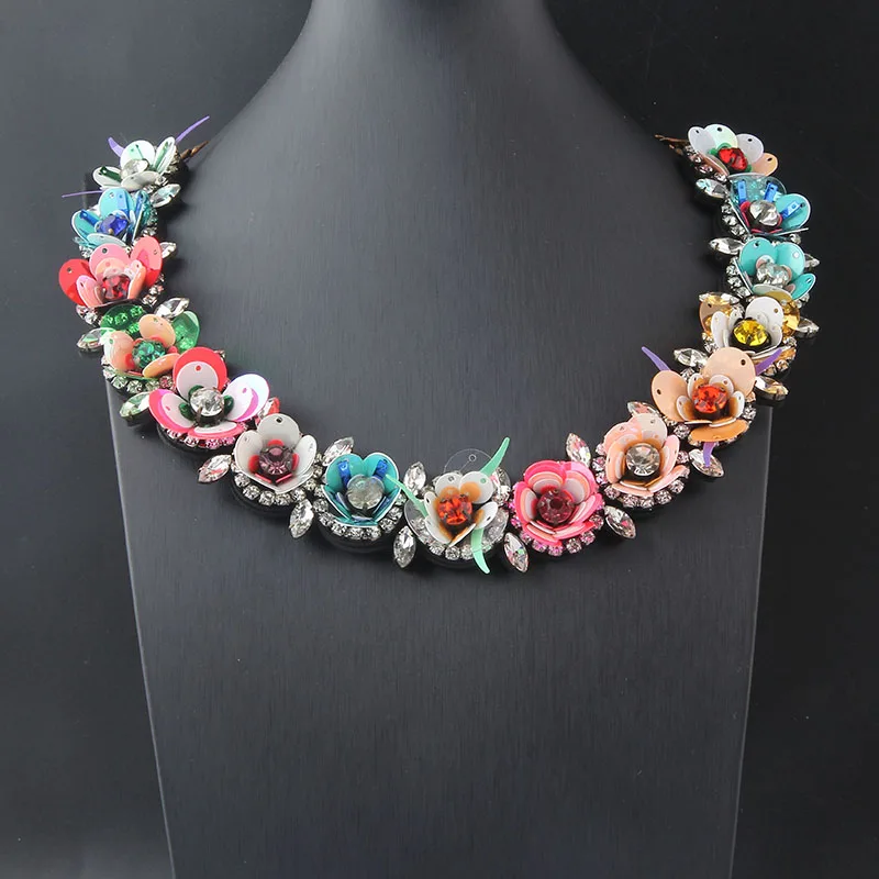 SALES Vintage High Qulity Fashion Necklaces Wholesale Shourouk Choker Statement Necklace & Pendant Fower Women Jelwery 135