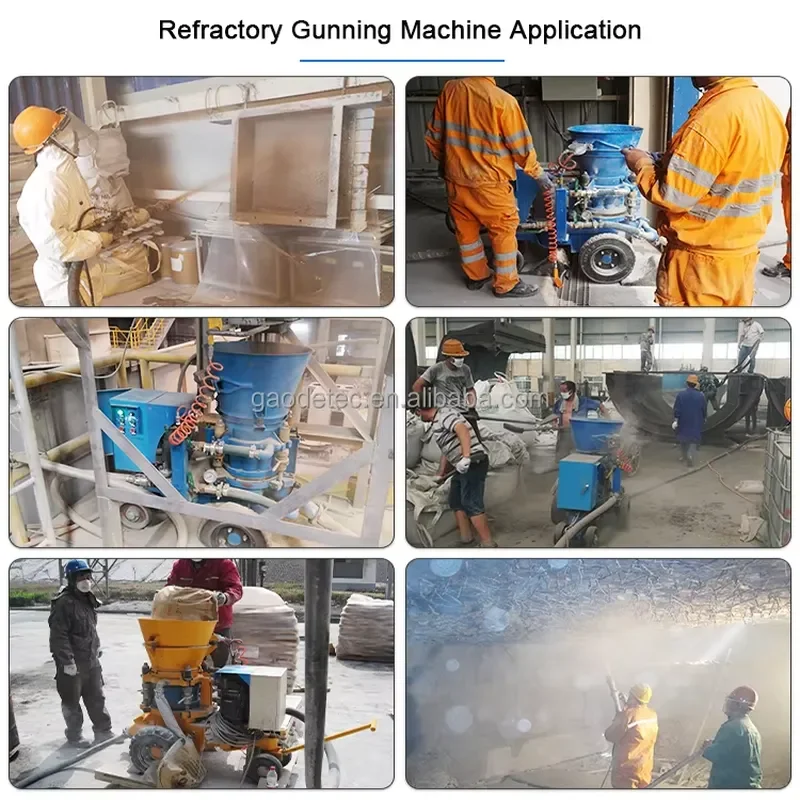 Automatic Lubrication Pump Electric Refractory Dry-mix Shotcrete Machine for Refractory Repairs