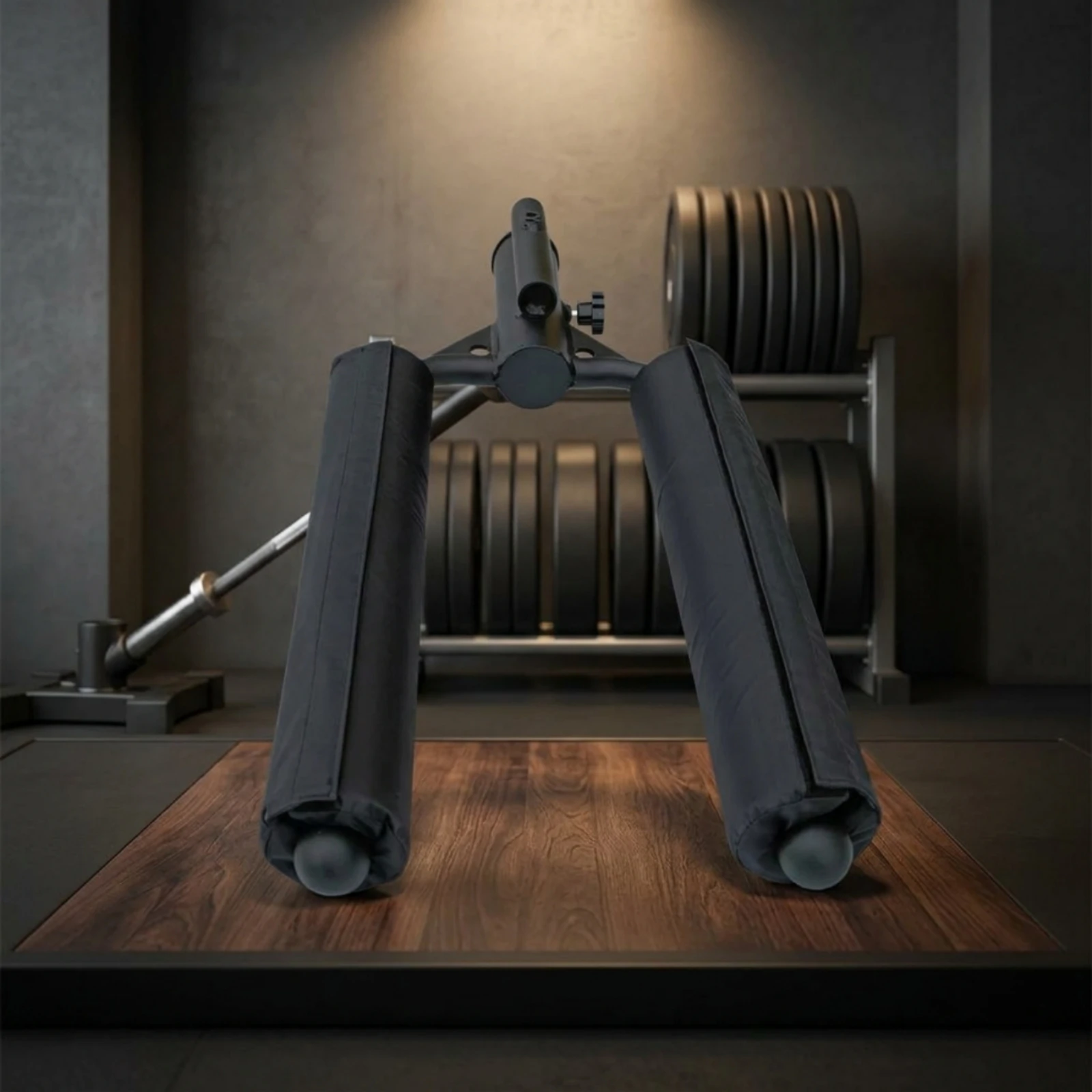 Double Grip Landmine Attachment 50 Mm Rods Padded Grip Landmine T-Shaped Bar Row Attachment Long Handles Strength Equipment