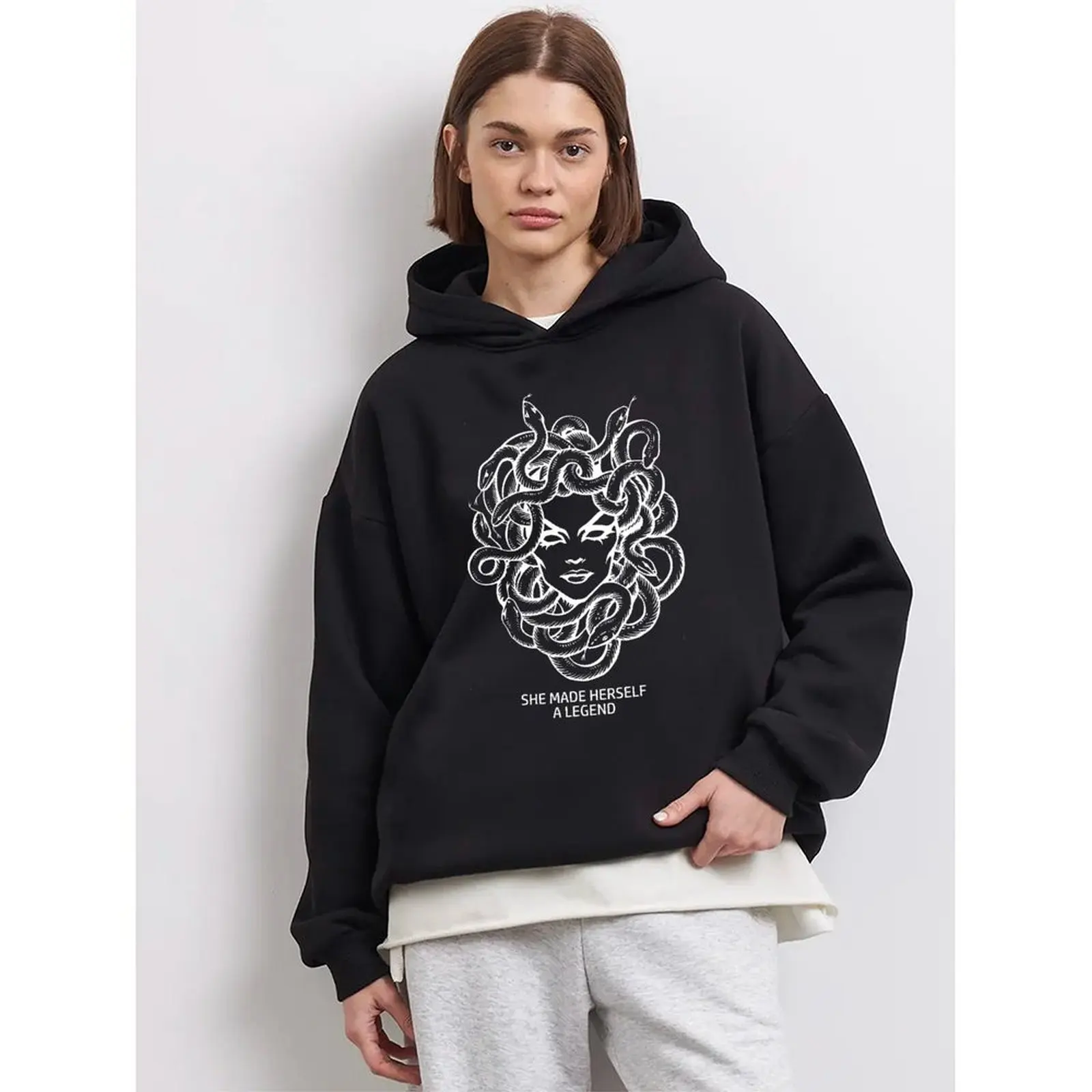 

Woman Sweatshirt Hoodies Winter Casual Trendy Printed Graphic Comfortable Fabric Long Sleeve Sweater Winter For Women