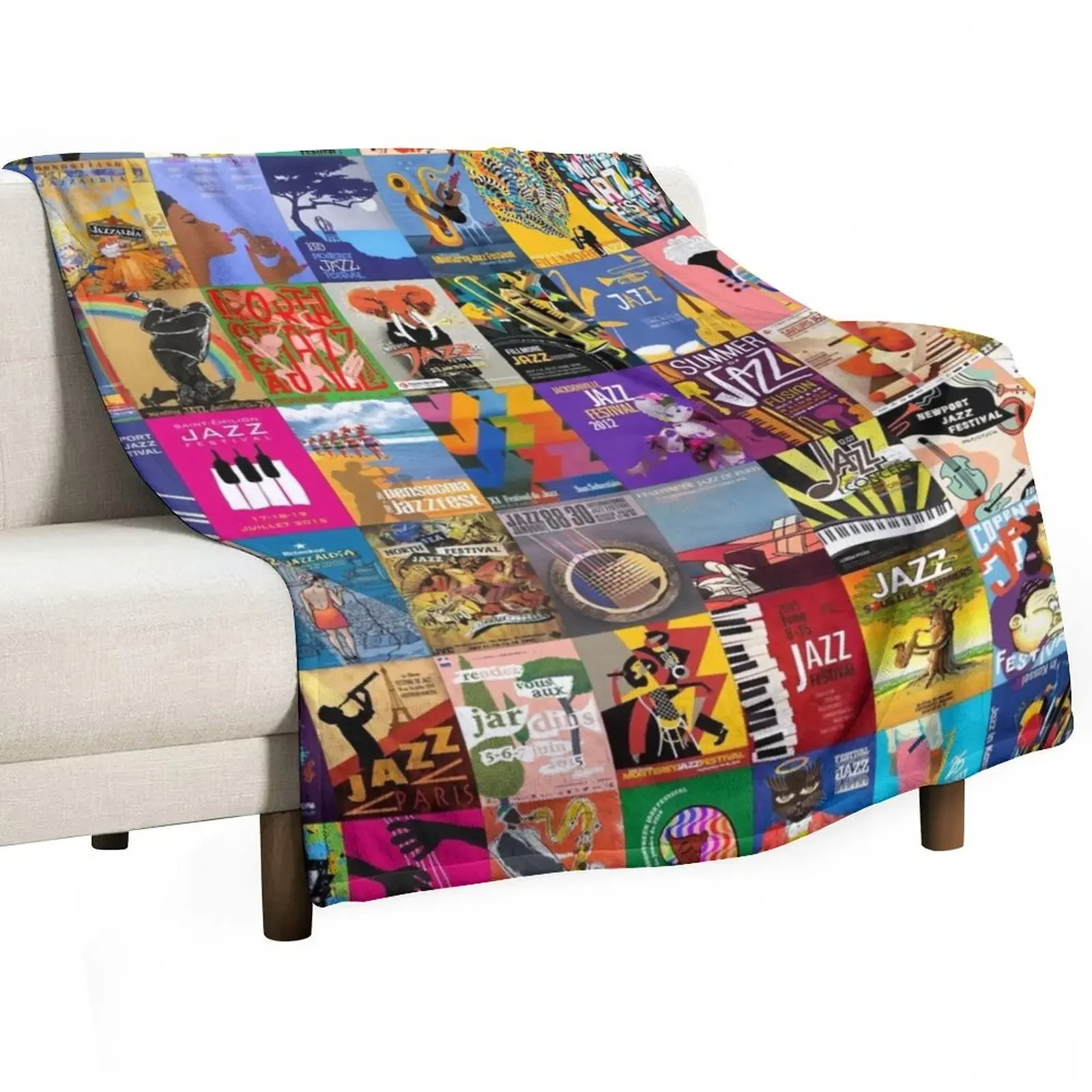 Jazz Festivals Throw Blanket Fashion Sofas Bed linens Bed Fashionable cosplay anime Blankets