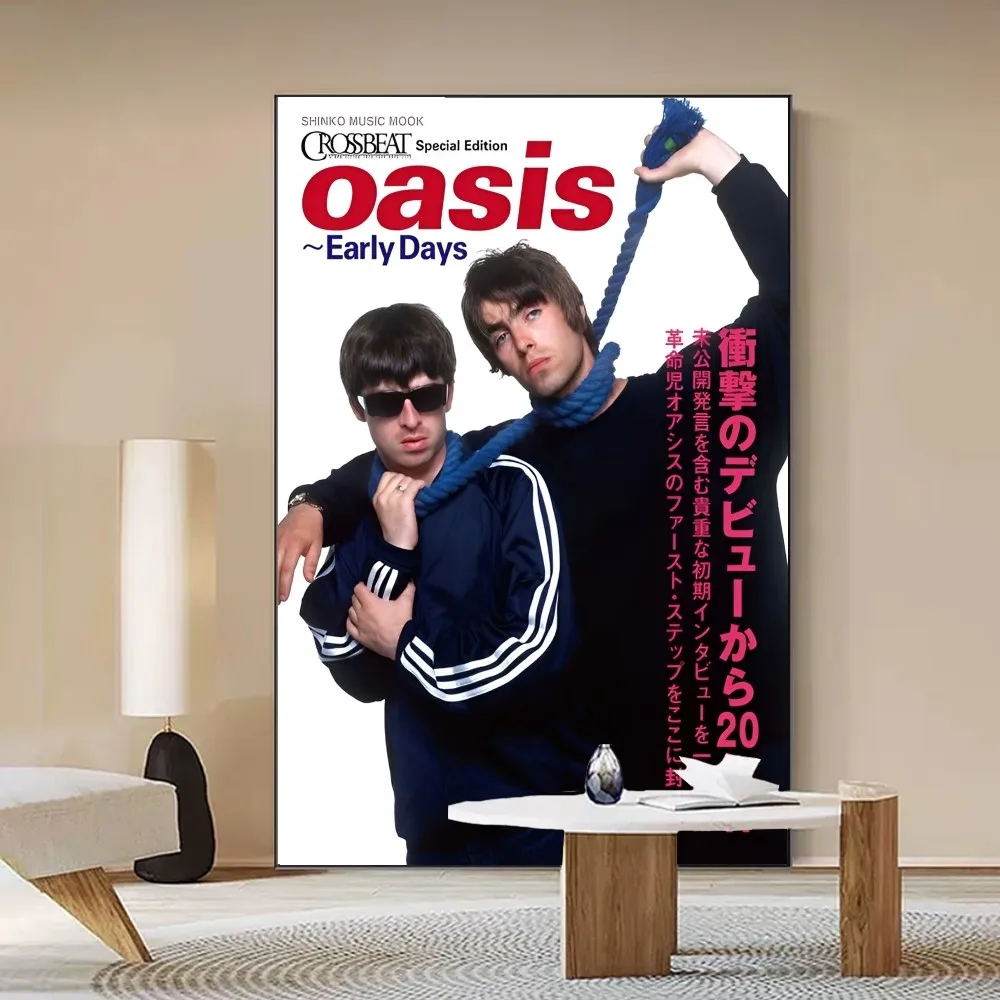 Band O-Oasis  Classic Movie Posters Vintage Room Bar Cafe Decor Stickers Wall Painting