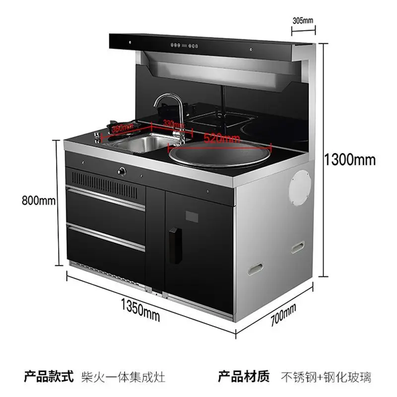 Personalizado.Jing En Haotai, leña integrada multifuncional, estufa de tierra sin humo para el hogar Rural, olla grande, casa autónoma Vil