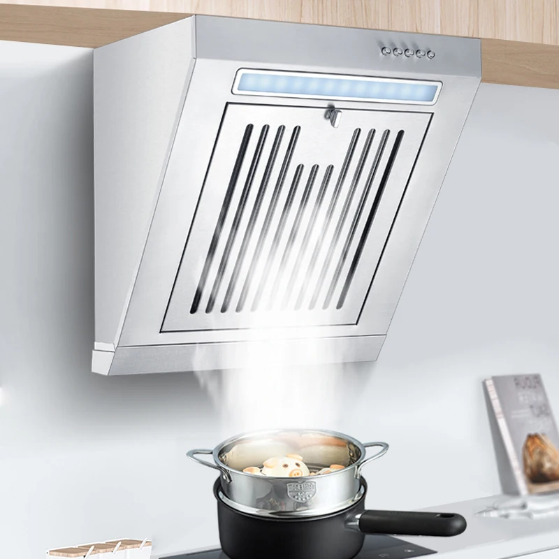 230W Mini cappa aspirante laterale pannello in acciaio inox appeso ventilatore domestico 400mm cucina cappe aspiranti 220V