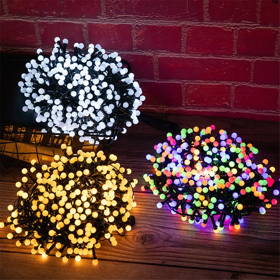 

220V Firecracker Garland Fairy Lights Outdoor 250/500LED Christmas Tree String Lights for Home Party Wedding Backyard Decor