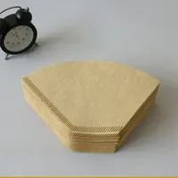 100Pcs Coffee Filter Paper Hand-brewed Coffee Special Conical Wood Pulp Portable Pull-out Drip Filter Paper Household Cafe Tools
