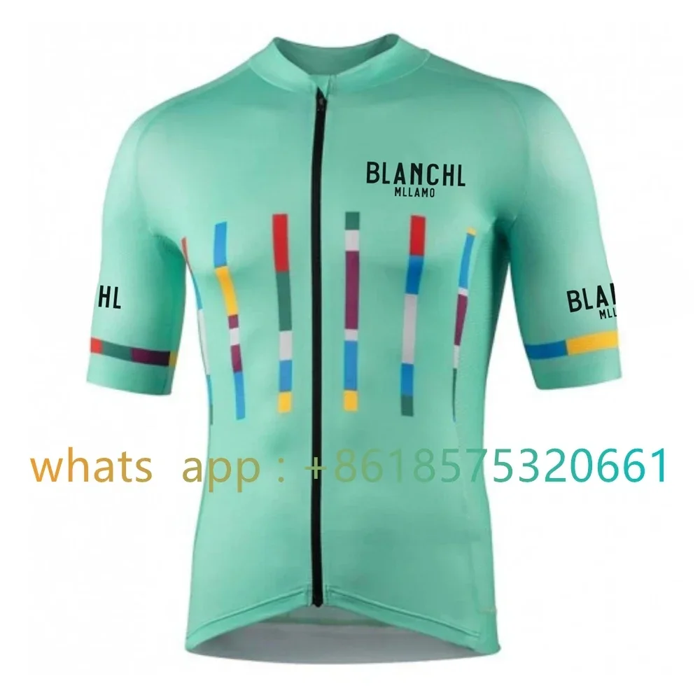 Blanchl 2023 Cycling Jersey Summer Short Sleeve Shirt Bike Bicycle Clothes Clothing Ropa Ciclismo Sportswear