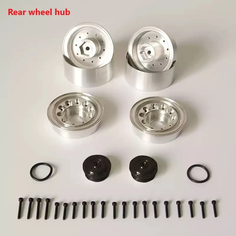 JDM-83 1:14 Dakar camión Rally coche escalada abrazadera de neumático delantero cubo abrazadera de neumático trasero para Tamiya Lesu para Scania Man