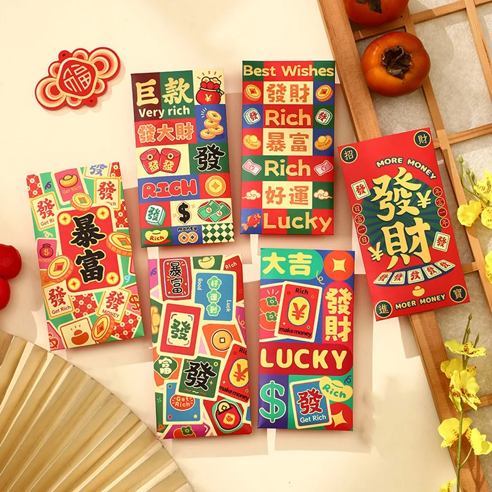 

Chinese Style 2026 Red Envelopes Thickened Traditional Lucky Red Pocket Year Of Horse Cartoon Money Bag Marriage Occasion