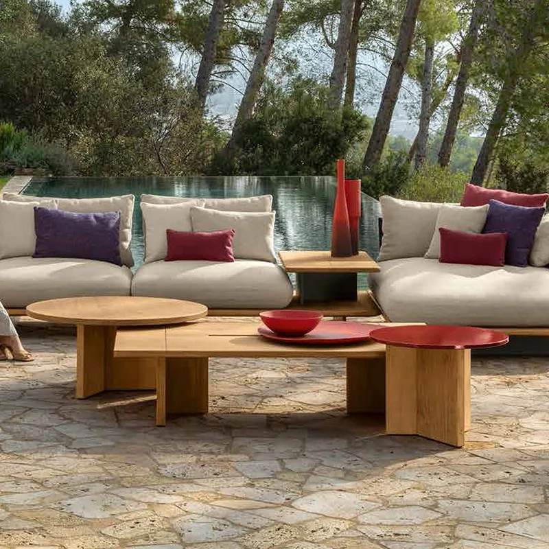 

New Arrival Outdoor Rectangular Coffee Table Furniture Garden Hotel Leisure Solid Teak Wood Coffee Table