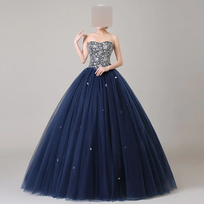 Customized Ball Gown Women Quinceanera Dresses Sequins Beads Prom Party Birthday Gowns Vestido De 15 Anos robes de soirée