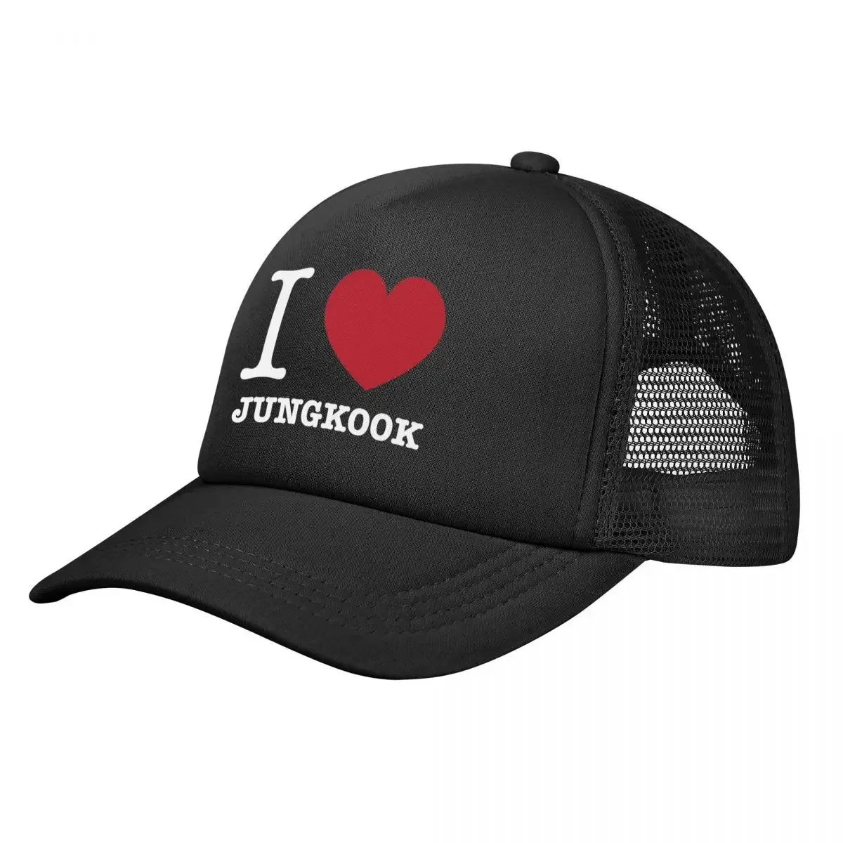 I Love Jungkooks Bangtans gorras de béisbol de malla Unisex, sombreros de Sol de Hip-Hop, sombrero de papá, gorras Snapback ajustables, gorras de camionero de verano