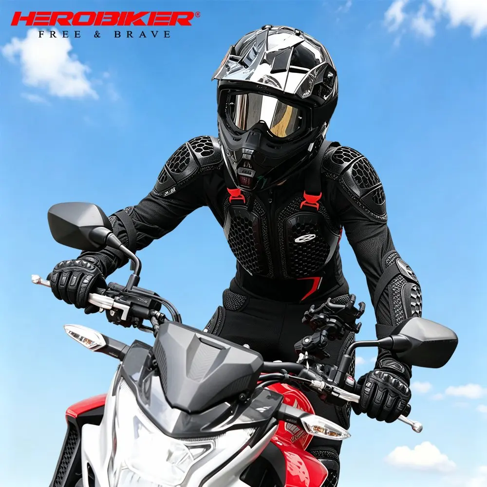 Motocross Armor Jacket Anti-Fall Motorcycle Body Protection Motorcycle Chest Back Pants Protector Men Moto Equipment