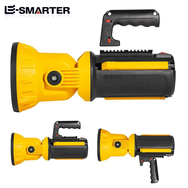 COB Portable Flashlight Strong Long-Range Spotlight Hand Light USB Rechargeable Outdoor Waterproof Camp Lantern Searchlight