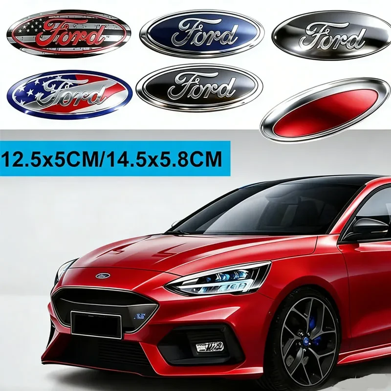 

New ABS Car Front Logo Rear Trunk Emblem Sticker For Ford Escape Kuga Fiesta Ranger Mondeo Fusion Edge Focus Mustang Accessories