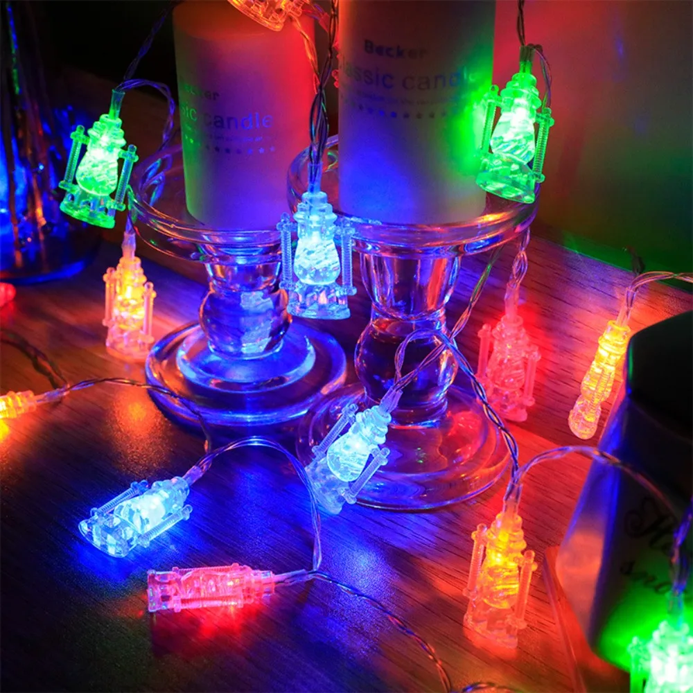 1M10LED LED Christmas String Lights DIY Decor Xmas Ornaments Icicle String Lights Battery Version Party Decor Colored Lamp