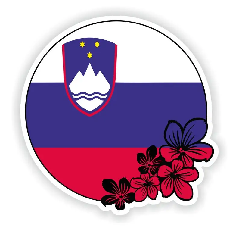 

Slovenia Round Flag Flower Sticker Slovenia Stickers Motorcycle Accessories And Decals For Walls Flowers Aquarium Decoration Car