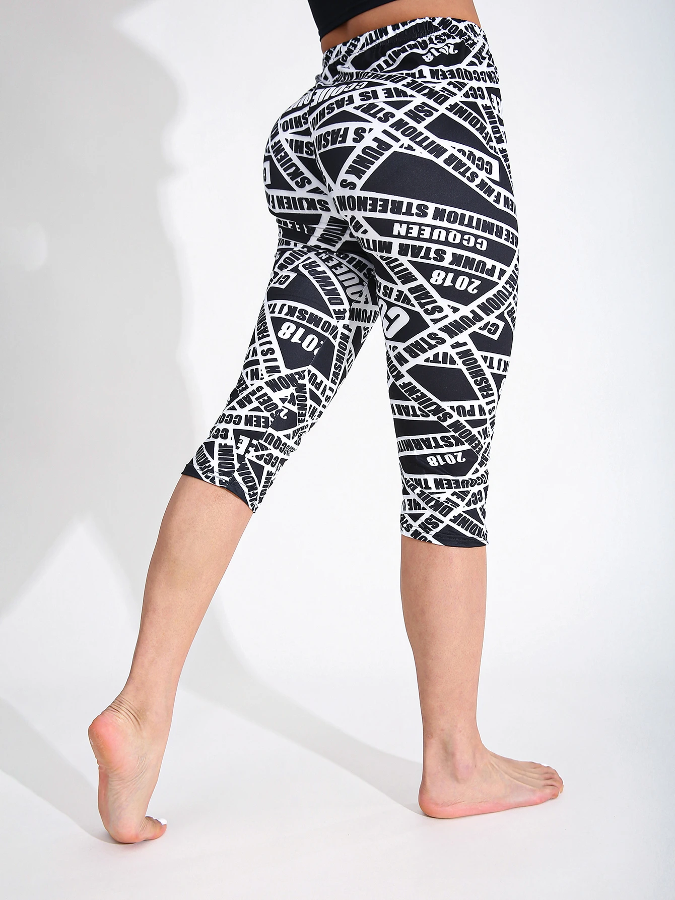 Лето-весна, модные повседневные женские семиточечные высокоэластичные леггинсы, верхняя одежда для фитнеса и упражнений, утягивающие штаны для йоги