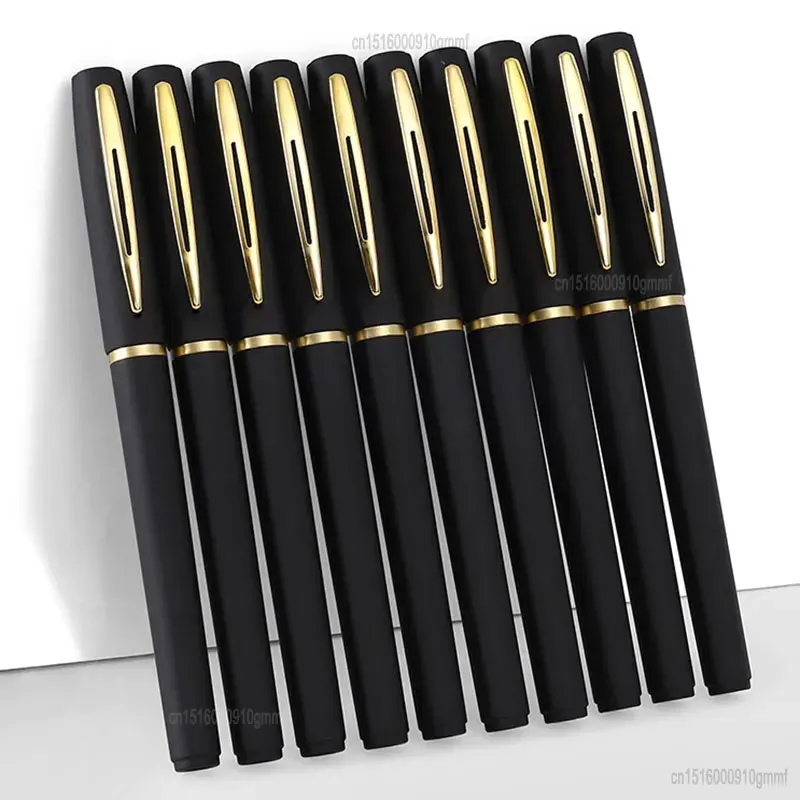 2/4/8/10/20/30/50Pcs Large Capacity Black Ink Gel Pen 0.5 0.7 1.0 Tip Refill Matte Handle Business Signature Writing Stationery