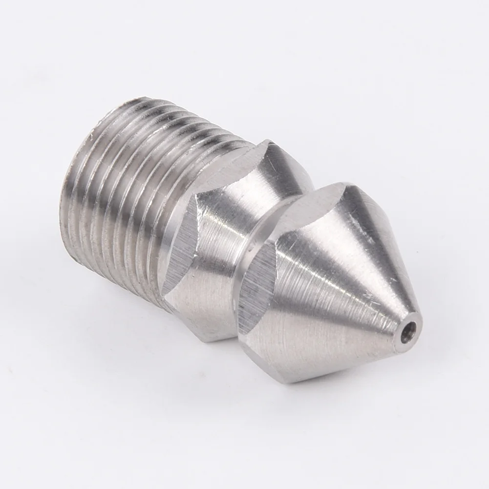 Насадка для выемки канализации 1, переднее отверстие, 8 задних отверстий, головка 0,5–1,2 мм, 3/8BSP, мужская сталь, латунь, нержавеющая сталь, высокое давление