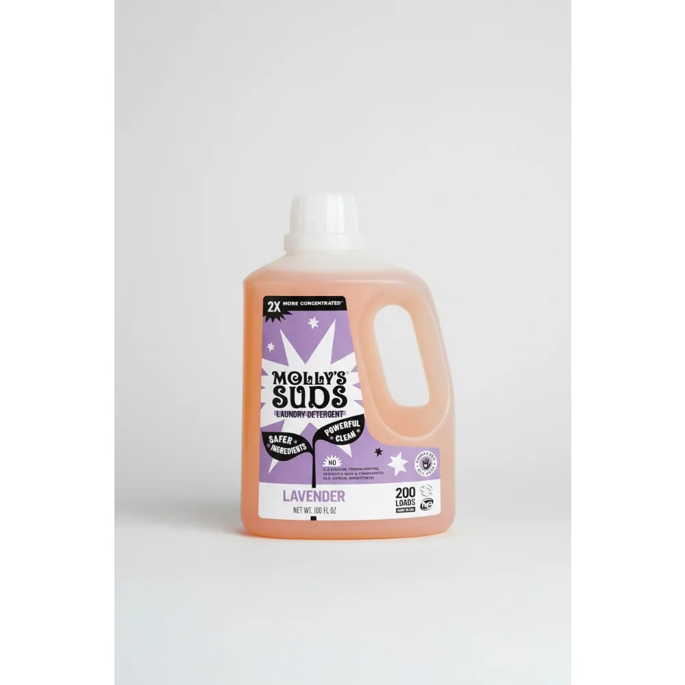 

Gentle Liquid Laundry Detergent for Sensitive Skin | 2x Concentrated HE Formula | Lavender Scent - 200 Loads