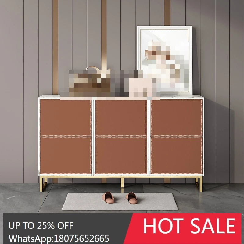 

HLZ Flip Shoe Cabinet Deodorizing Home Entrance Large Capacity Storage Simple Modern Wall-Mounted Entryway Cabinet
