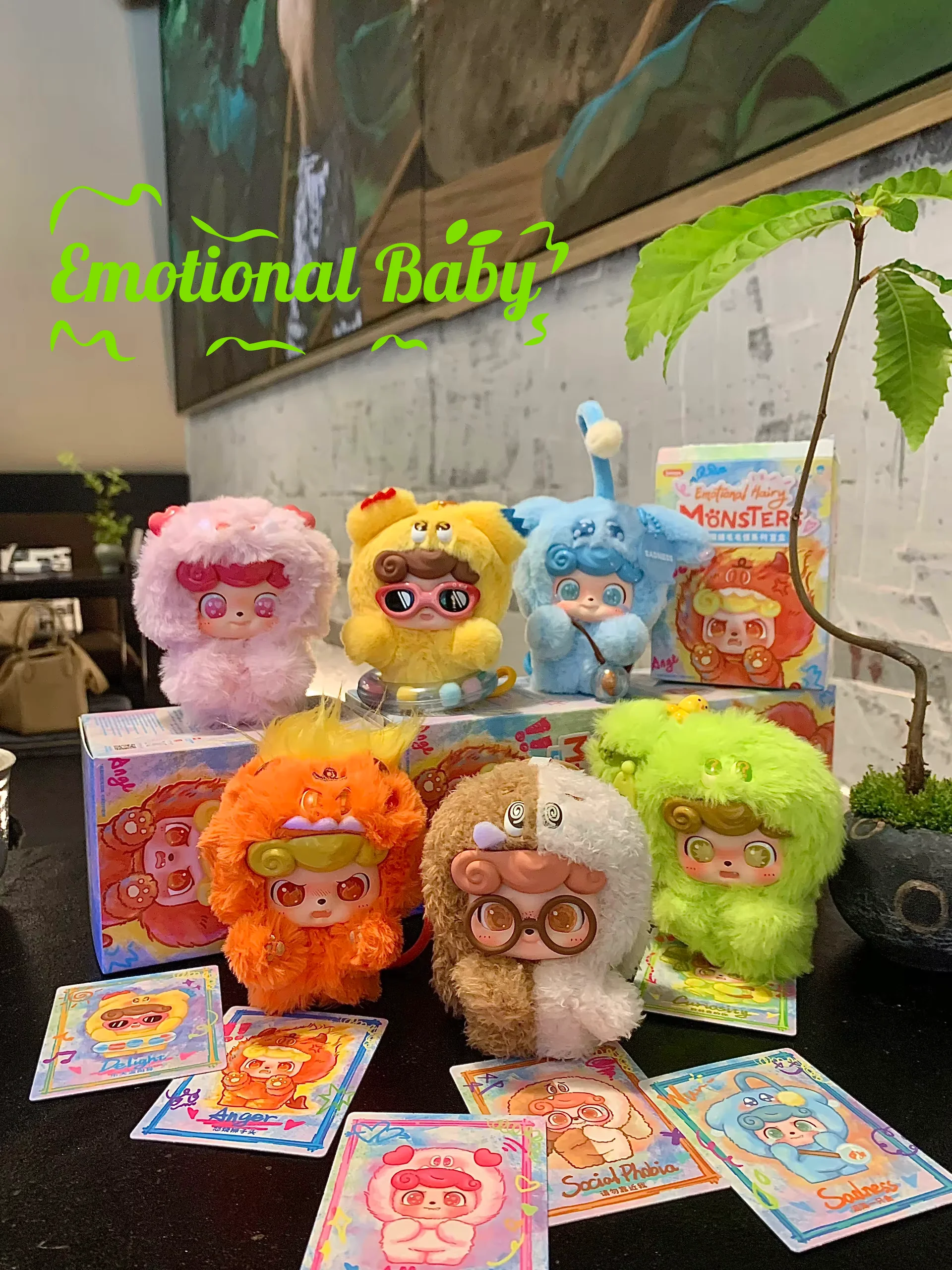 

Слепая коробка, серия эмоциональных монстров, плюшевая слепая коробка, милая модная плюшевая игрушка, украшение для рюкзака ручной работы, кулон, подарочная коробка-сюрприз