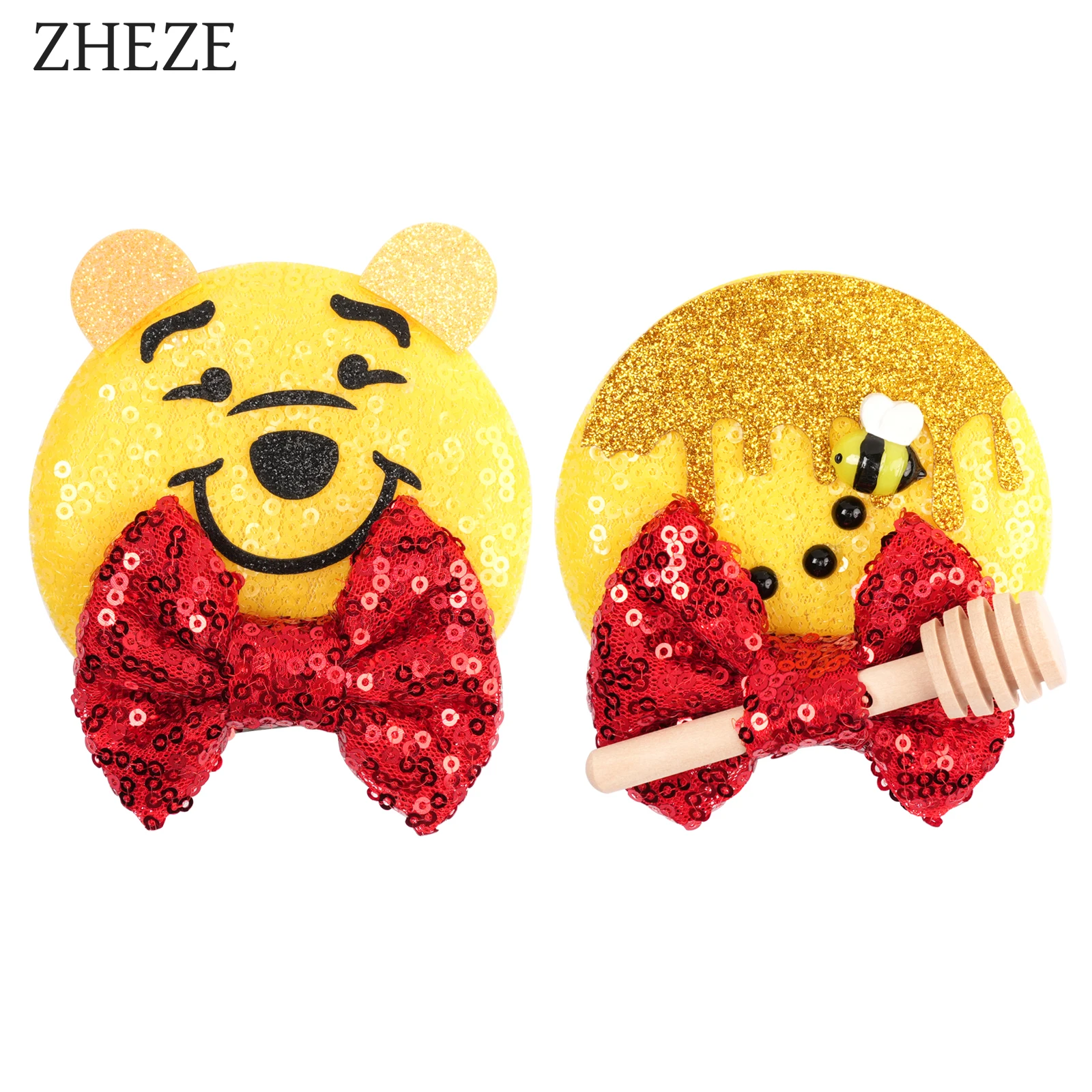 

1pc Disney Cute Mouse Ear Hair Clip Pink Glitter Sweet Cartoon Women Daily Holiday Exquisite Duckbill Clip Girl Accessories Gift
