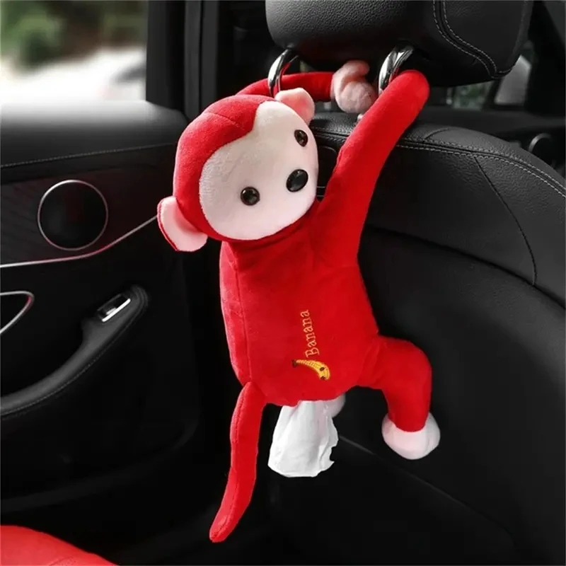 Car Tissue Box Pumping Car with Hanging Car Inner Armrest Box Sun Visor Pumping Box Cartoon Cute Creative Tissue Boxes coches