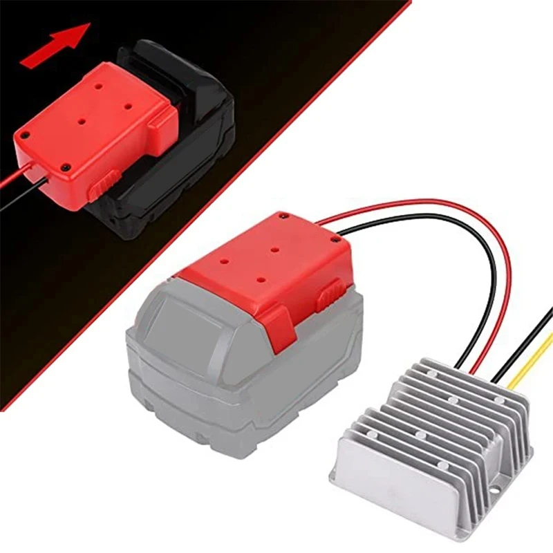 Step Down DC Voltage Converter For Milwaukee Power Wheel Inverter Buck Boost Voltage Regulator Connector DIY Adapter Durable