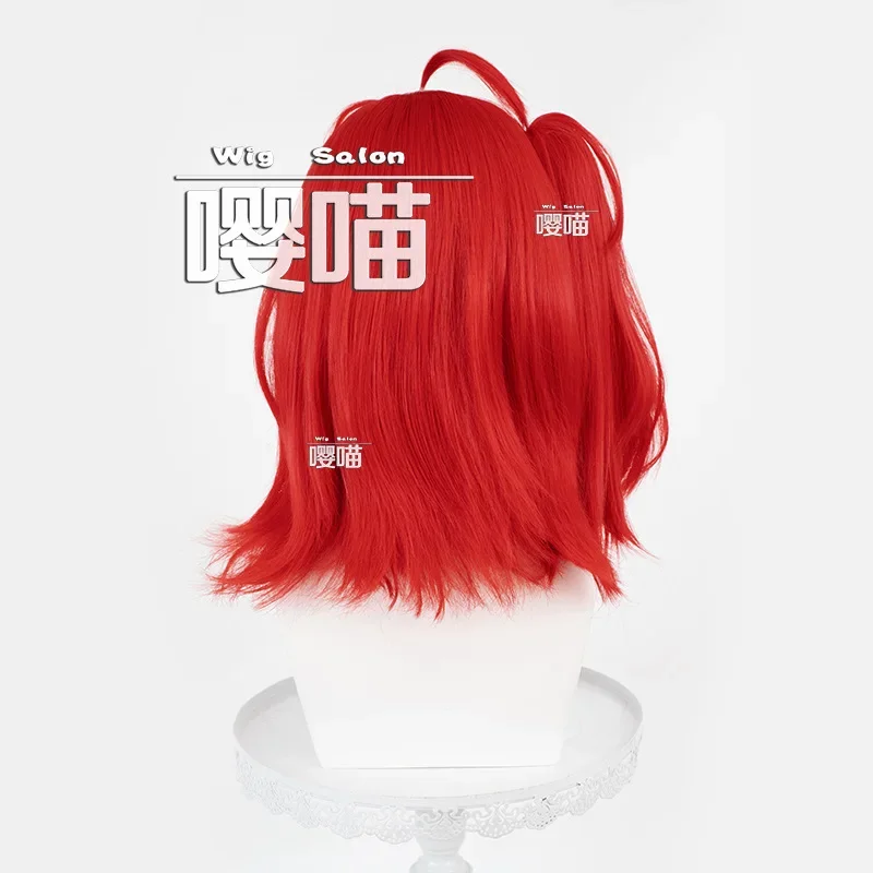 Peruka do cosplayu z gry Arknights, Exusiai z Nowego Traktatu, peruka anime dla kobiet, czerwone włosy, peruka do cosplayów na Halloween + darmowy czepek
