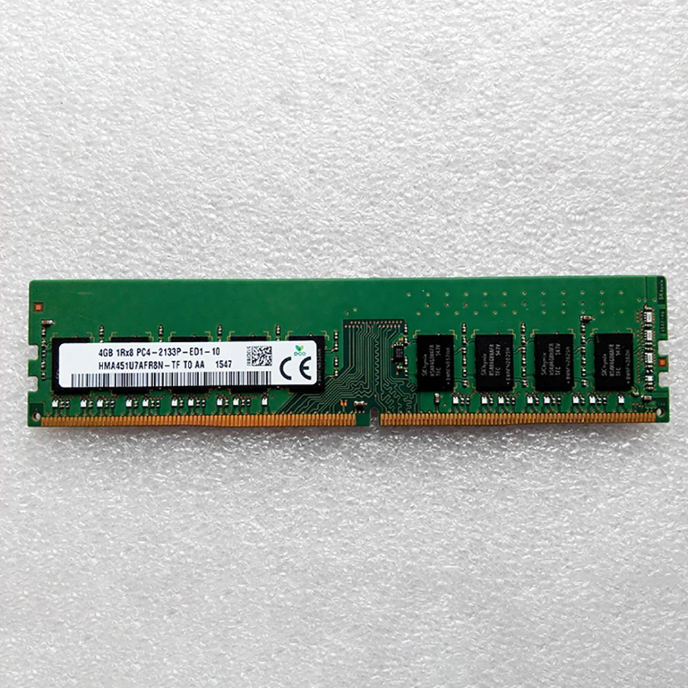 1 Uds 4GB 4G 1RX8 PC4-2133P-ED1 DDR4 2133 ECC UDIMM para SK Hynix memoria RAM HMA451U7AFR8N-TF