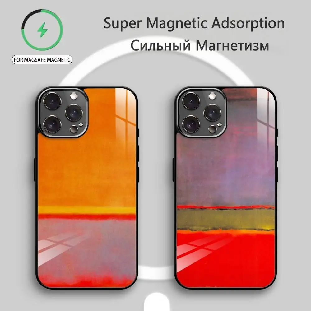 

M-Mark Rothko A-Art Phone Case For iPhone17,16,15,14,13,12,11 Plus,Pro Max Magnetic For Magsafe Wireless Charging