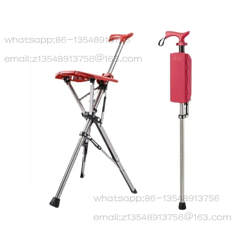 Old man folding cane stool light portable non-slip cane stool