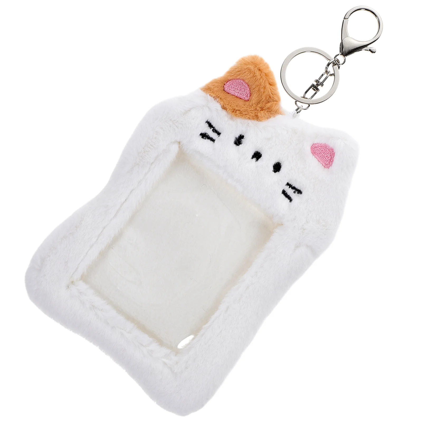 

Plush Card Holder Cards Id Badge Keychain Postcards Sleeve Cover Reusable Student Cartoon