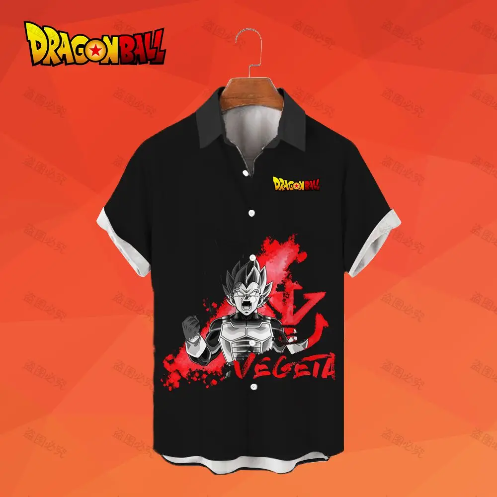 

Vegeta Men's Shirts Dragon Ball Z Beach Style Super Saiya Summer Playa 5XL 2023 Oversized Aesthetic Clothing Y2k Short Sleeve