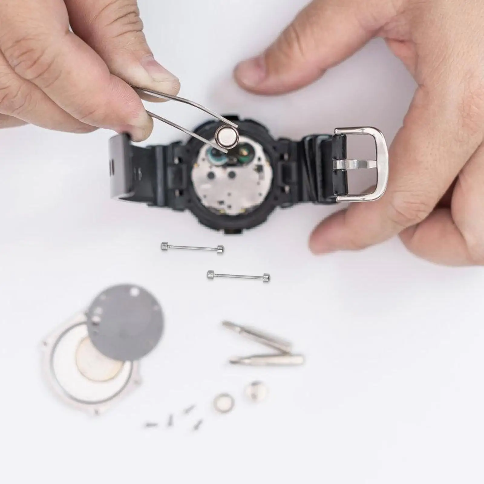 2Pcs Watch Link Rod Flat One Watch Strap Link Rod Side Screw Connecting Tools Repair Parts Tube Replacement Accessories