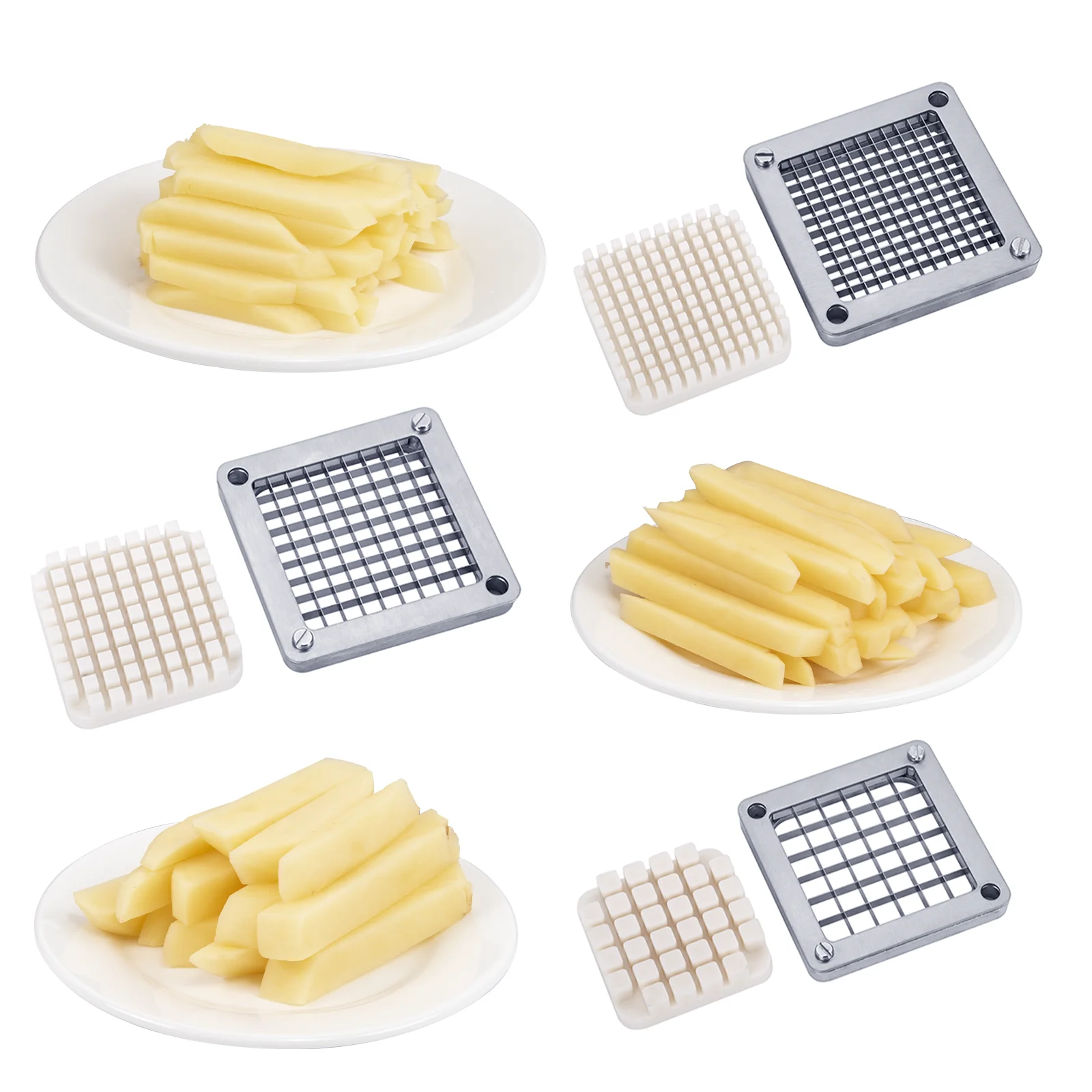 Multi-model Universal Stainless Steel Replacement Chopper Blade & Pusher Block Set for Commercial Vegetable Cutter