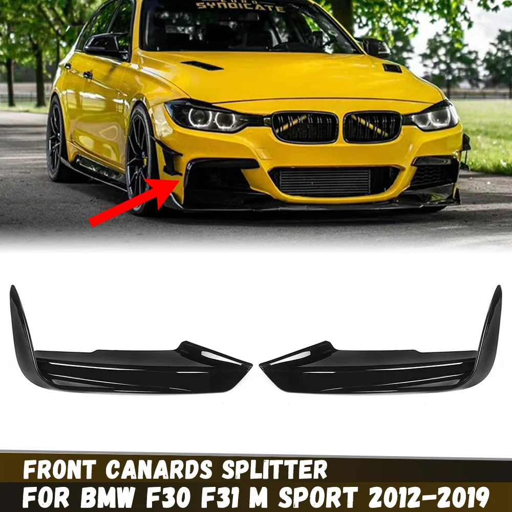 

Car Front Bumper Splitter Spoiler Decorative Trims Fog Light Canard For BMW 3 Series F30 F31 M Sport 2012-2019 Car Styling